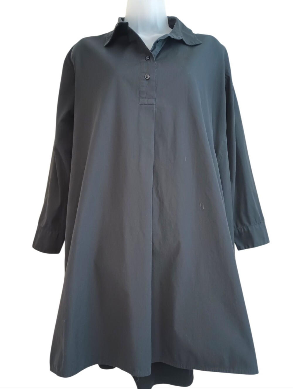Lenora by Dina Yang black causal Ali swing shirt dress size medium